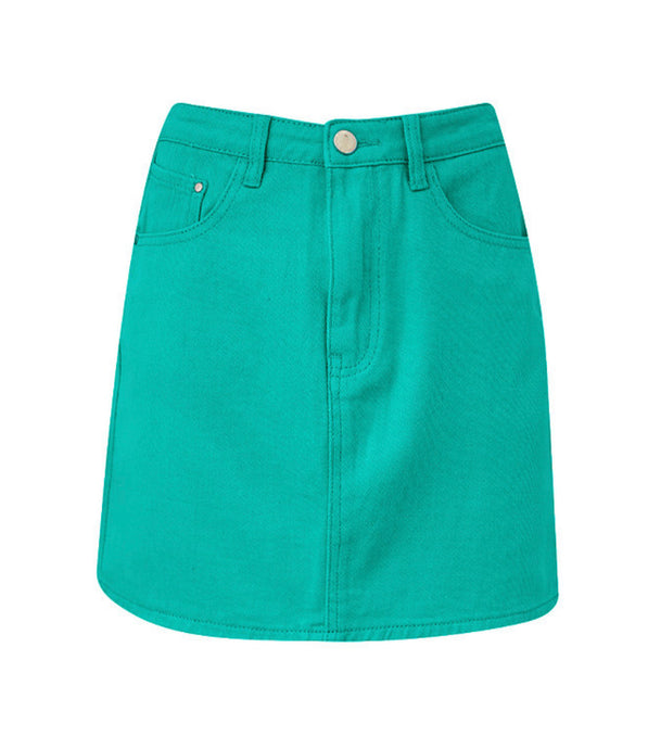 Aqua Denim Skirt