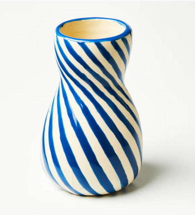 Saturday Vase Blue Swirl