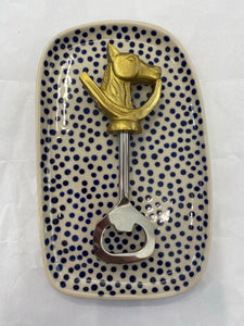 Gold horse bottle opener