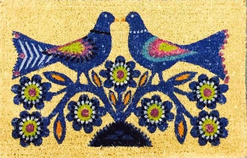 Blue Birds Doormat